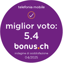Telefonia mobile - miglior voto: 5.4 - bonus.ch - indagine di soddisfazione - 03/2024